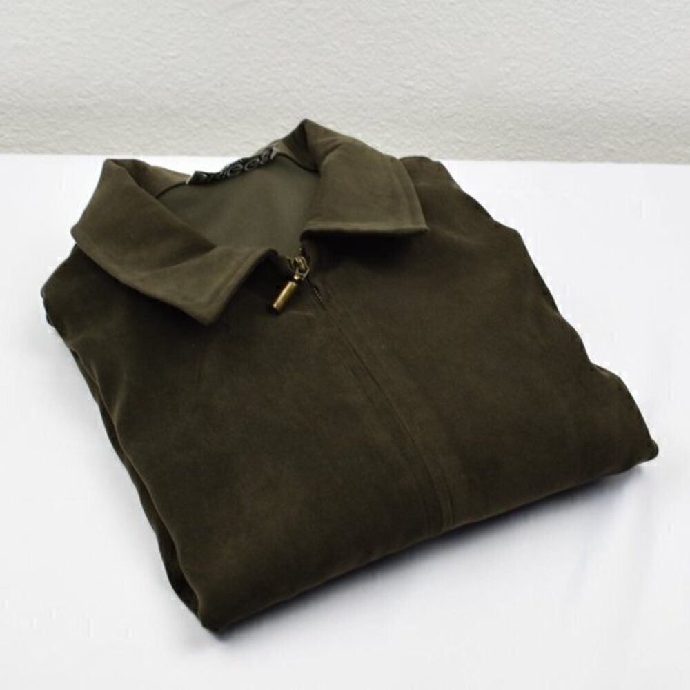 Briggs Long Sleeve Zip Front Jacket Size 14‎ Color Green Gently Used Condition